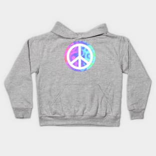 PEACE Sign White Trippy Border Kids Hoodie